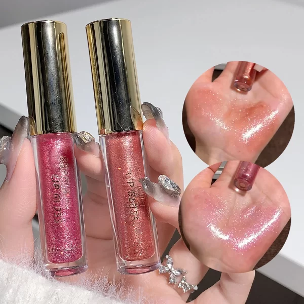 Hidratante Gordo e Espumante Lip Gloss, Água-Brilhante Espelho Esmalte, Óleo H - Imagem 8