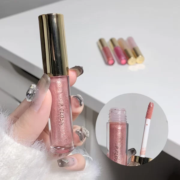 Hidratante Gordo e Espumante Lip Gloss, Água-Brilhante Espelho Esmalte, Óleo H - Imagem 5