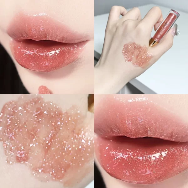 Hidratante Gordo e Espumante Lip Gloss, Água-Brilhante Espelho Esmalte, Óleo H - Imagem 14